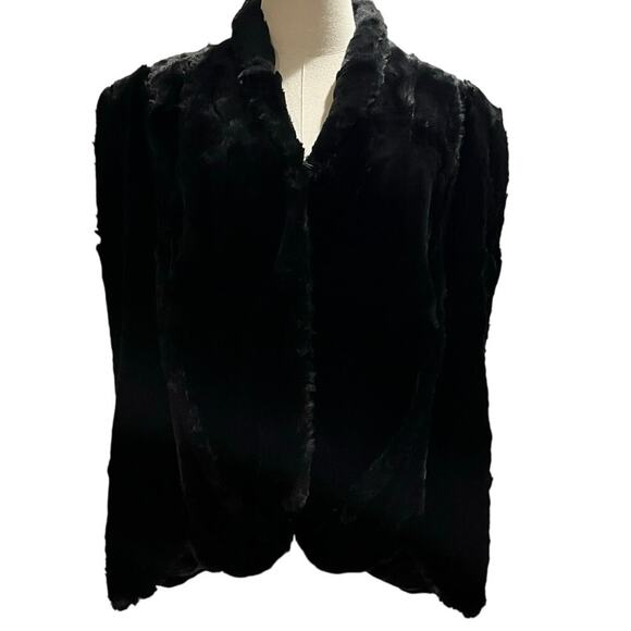 Morton’s Vintage Black Sheared Fur Cape Capelet Lined Real Shawl Jacket Wrap - Picture 1 of 9